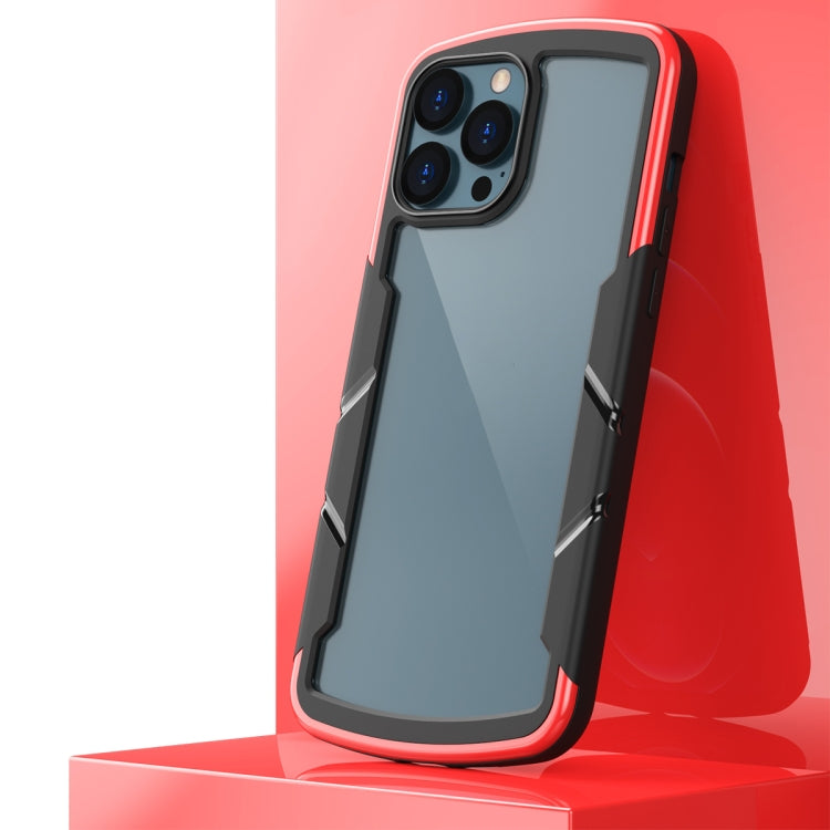 For iPhone 13 Shield 3 in 1 Acrylic PC Rubber Shockproof Case