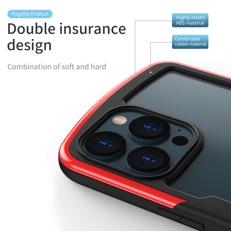 For iPhone 13 Shield 3 in 1 Acrylic PC Rubber Shockproof Case
