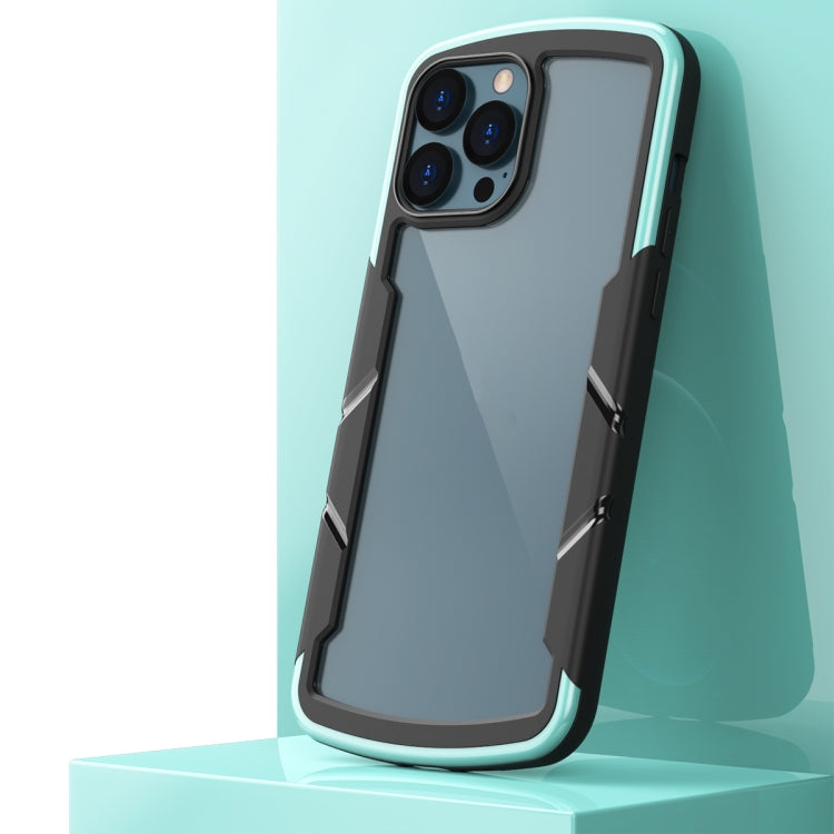 For iPhone 13 Shield 3 in 1 Acrylic PC Rubber Shockproof Case