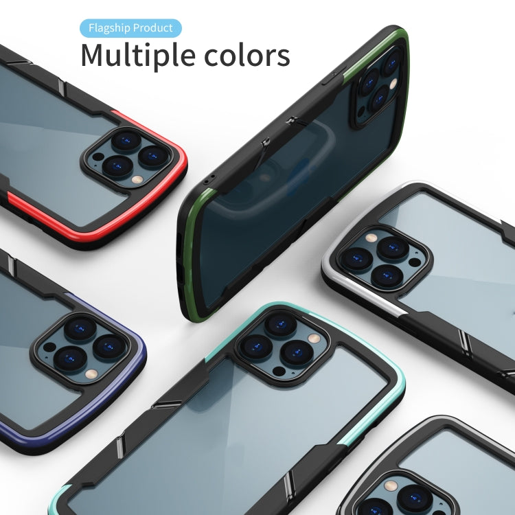 For iPhone 13 Shield 3 in 1 Acrylic PC Rubber Shockproof Case