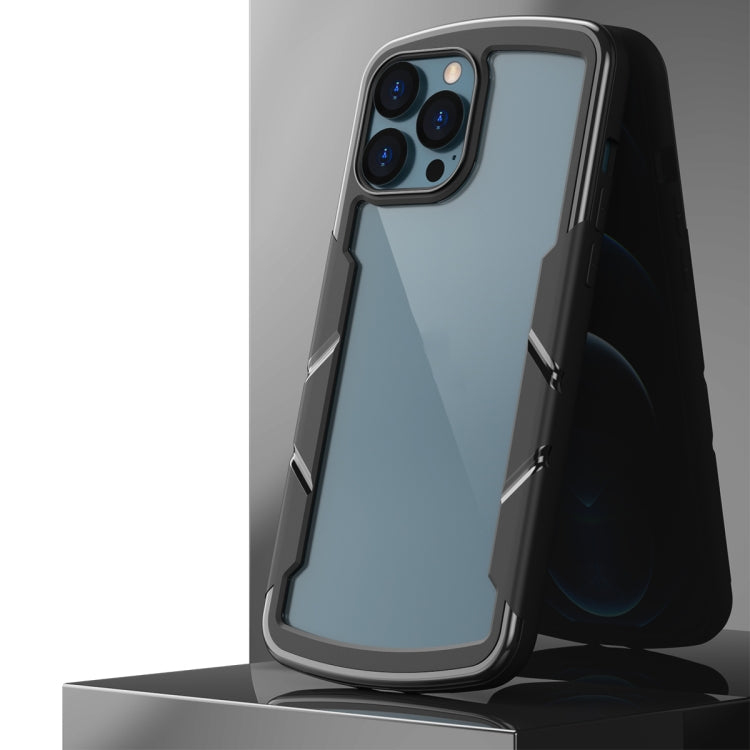 For iPhone 13 Pro Shield 3 in 1 Acrylic PC Rubber Shockproof Case