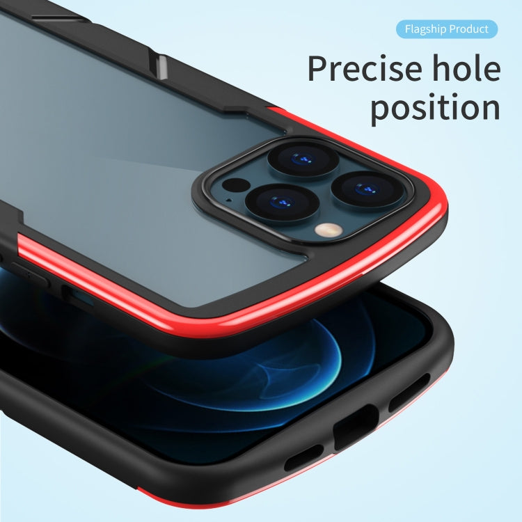 For iPhone 13 Pro Shield 3 in 1 Acrylic PC Rubber Shockproof Case