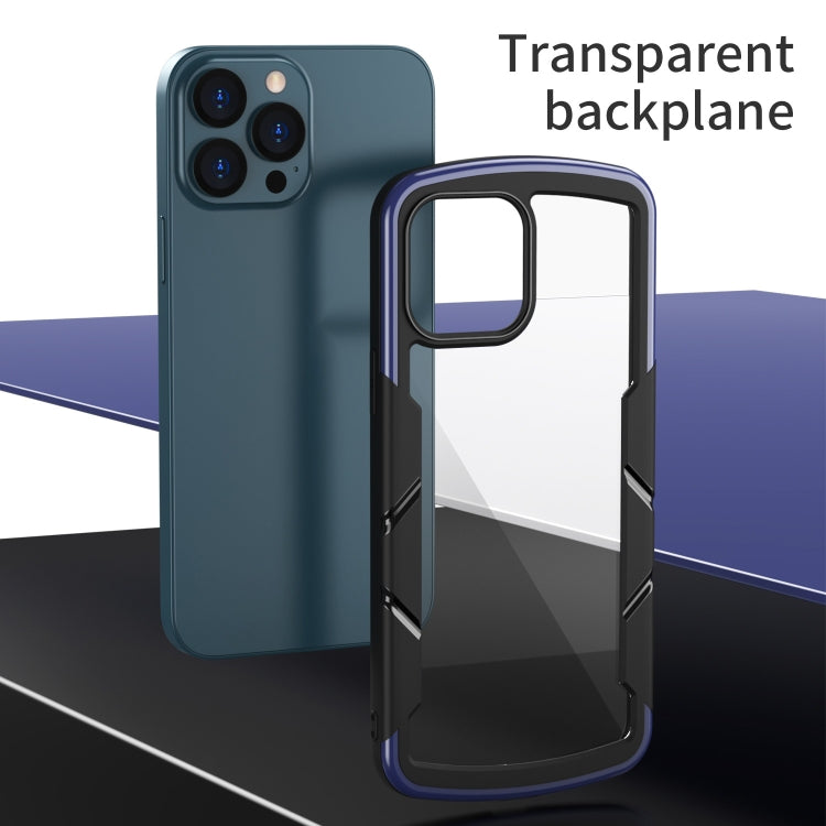 For iPhone 13 Pro Shield 3 in 1 Acrylic PC Rubber Shockproof Case