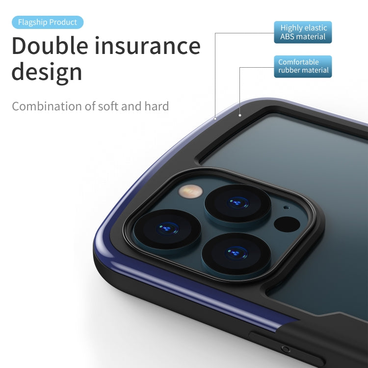 For iPhone 13 Pro Shield 3 in 1 Acrylic PC Rubber Shockproof Case