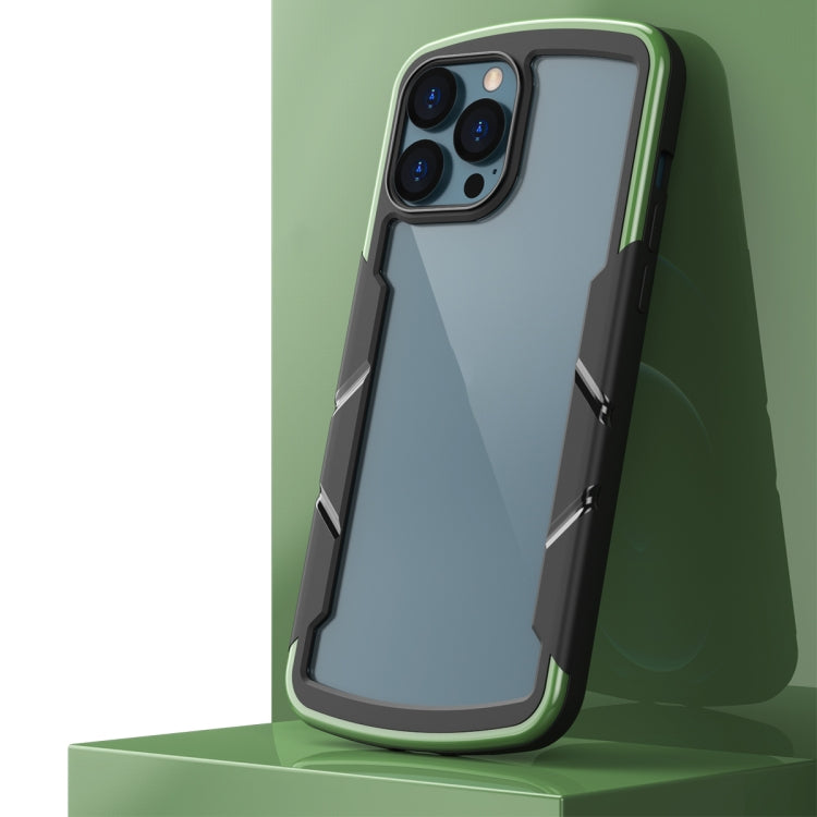 For iPhone 13 Pro Shield 3 in 1 Acrylic PC Rubber Shockproof Case