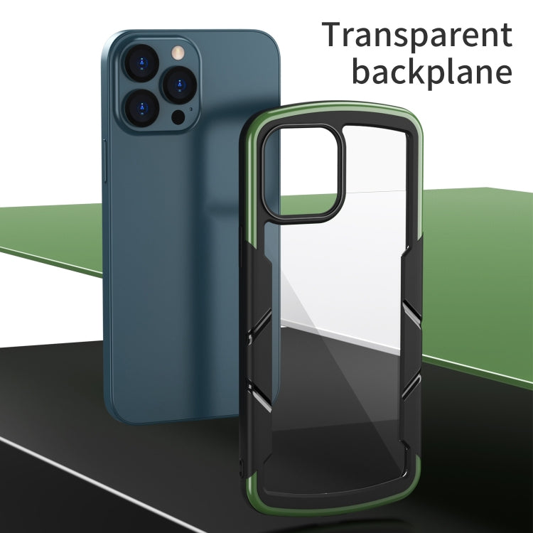 For iPhone 13 Pro Shield 3 in 1 Acrylic PC Rubber Shockproof Case