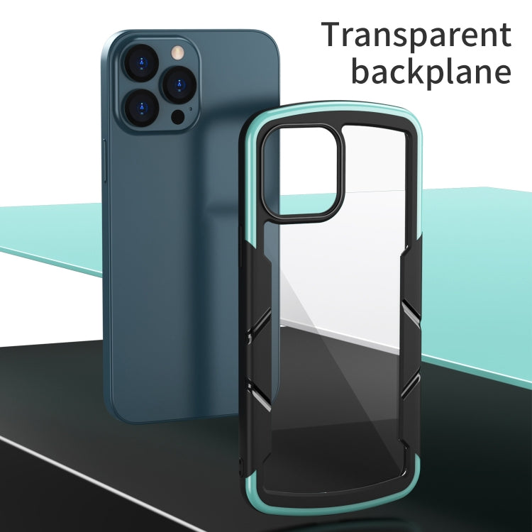 For iPhone 13 Pro Shield 3 in 1 Acrylic PC Rubber Shockproof Case