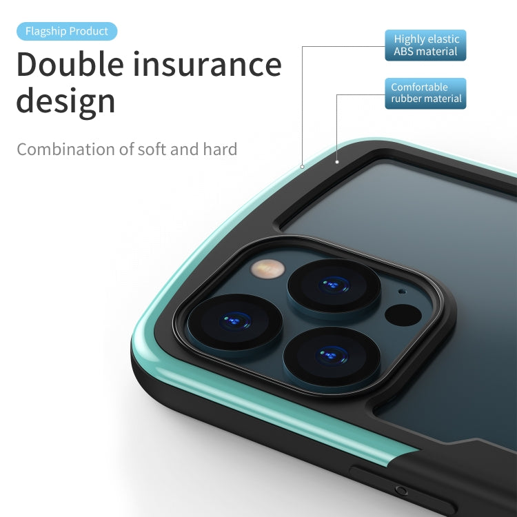 For iPhone 13 Pro Shield 3 in 1 Acrylic PC Rubber Shockproof Case