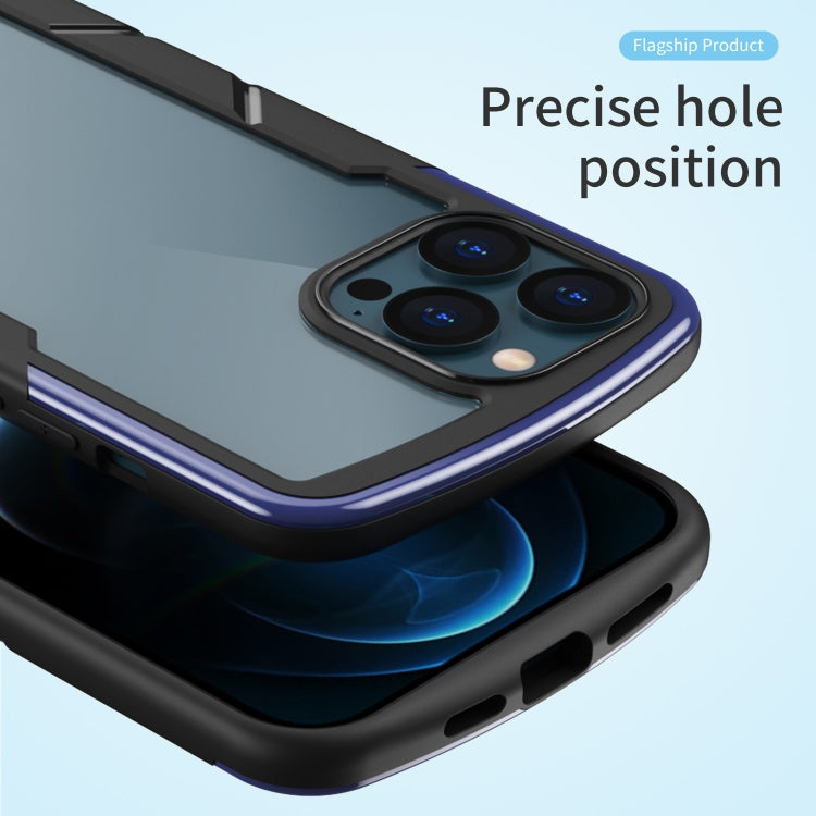 For iPhone 13 Pro Max Shield 3 in 1 Acrylic PC Rubber Shockproof Case