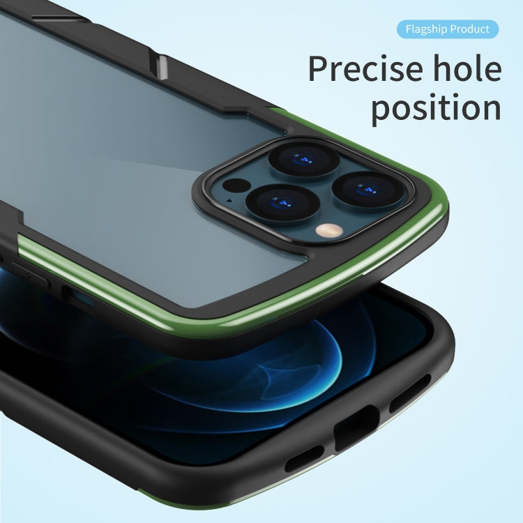 For iPhone 13 Pro Max Shield 3 in 1 Acrylic PC Rubber Shockproof Case