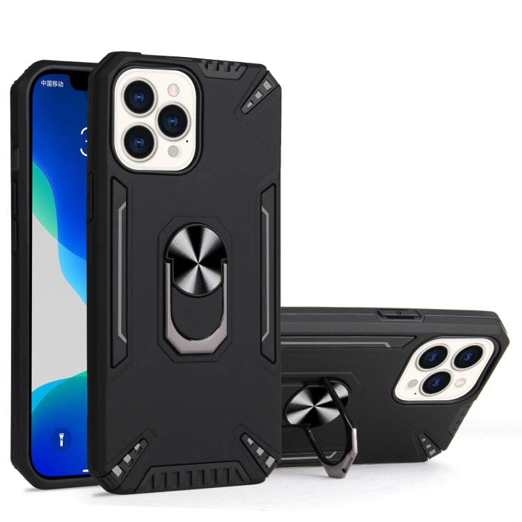 For iPhone 13 Pro Max PC + TPU Protective Case with 360 Degrees Rotatable Ring Holder