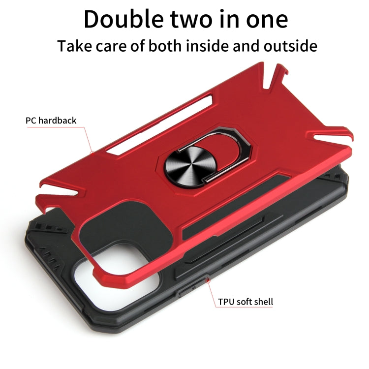 For iPhone 13 Pro Max PC + TPU Protective Case with 360 Degrees Rotatable Ring Holder