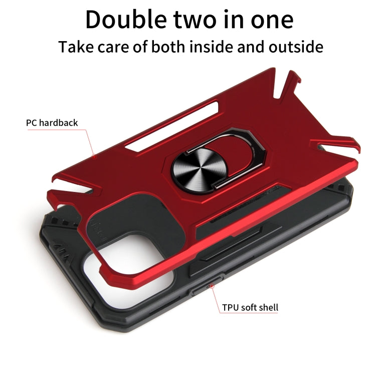 For iPhone 13 Pro PC + TPU Protective Case with 360 Degrees Rotatable Ring Holder