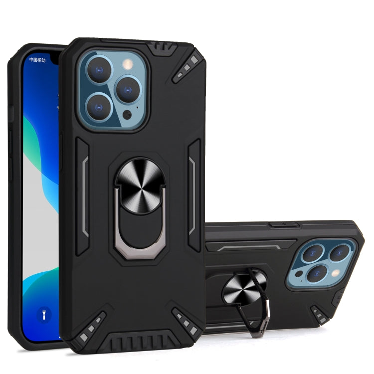 For iPhone 13 Pro PC + TPU Protective Case with 360 Degrees Rotatable Ring Holder
