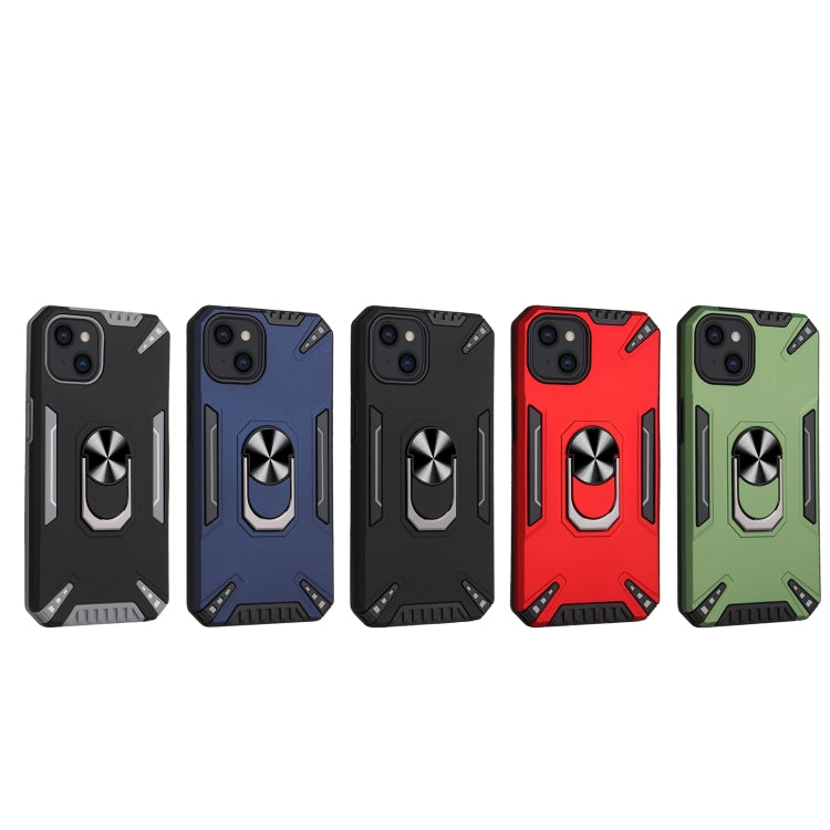 For iPhone 13 PC + TPU Protective Case with 360 Degrees Rotatable Ring Holder