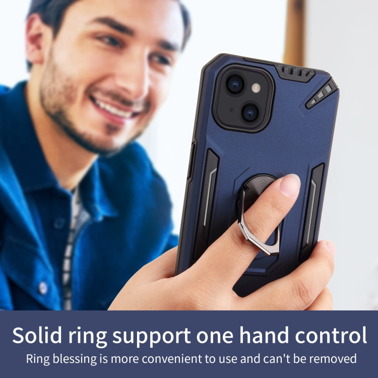 For iPhone 13 PC + TPU Protective Case with 360 Degrees Rotatable Ring Holder