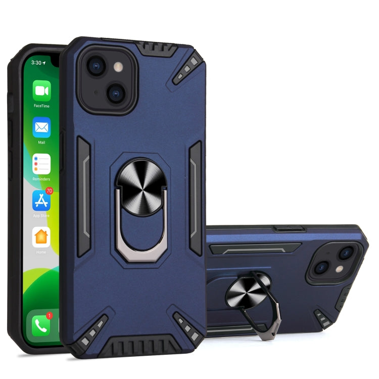 For iPhone 13 PC + TPU Protective Case with 360 Degrees Rotatable Ring Holder