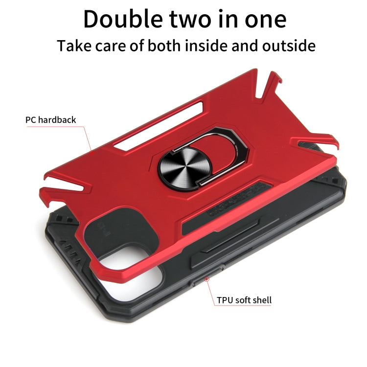 For iPhone 13 PC + TPU Protective Case with 360 Degrees Rotatable Ring Holder