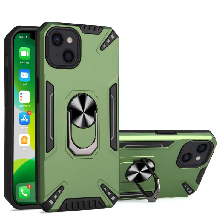 For iPhone 13 PC + TPU Protective Case with 360 Degrees Rotatable Ring Holder