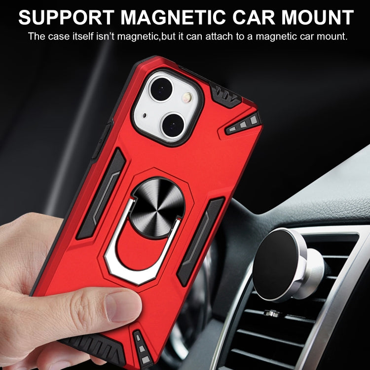 For iPhone 13 mini PC + TPU Protective Case with 360 Degrees Rotatable Ring Holder