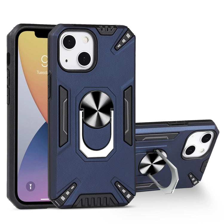 For iPhone 13 mini PC + TPU Protective Case with 360 Degrees Rotatable Ring Holder