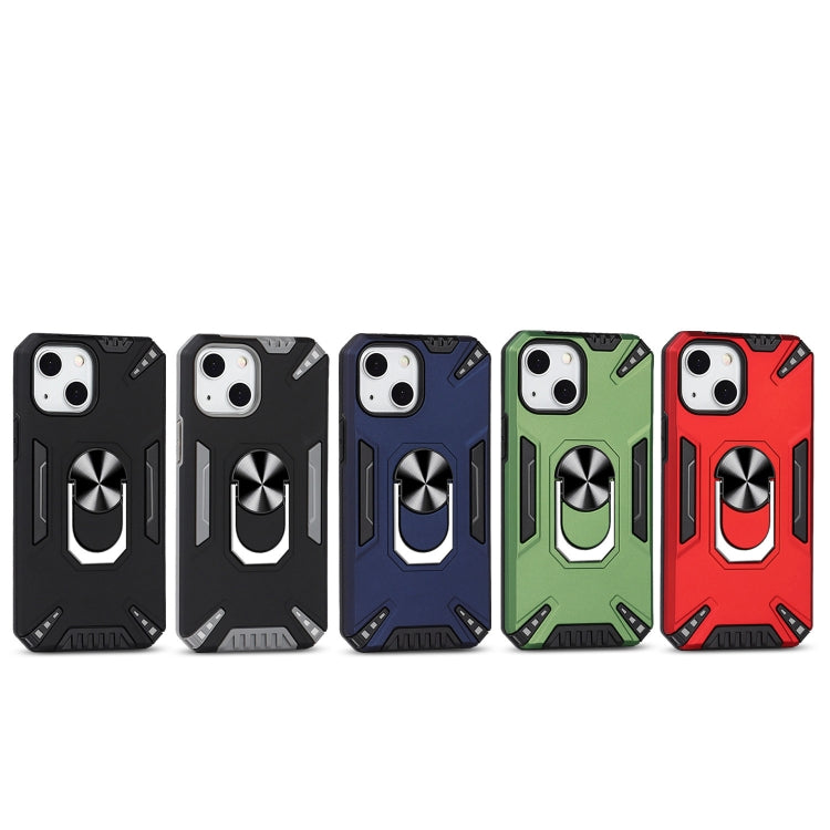 For iPhone 13 mini PC + TPU Protective Case with 360 Degrees Rotatable Ring Holder