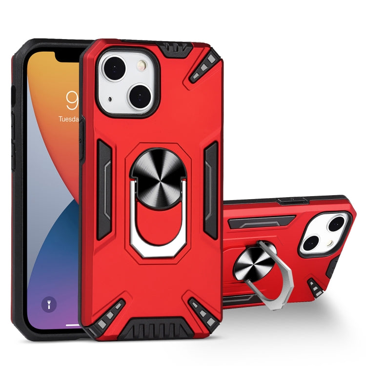 For iPhone 13 mini PC + TPU Protective Case with 360 Degrees Rotatable Ring Holder