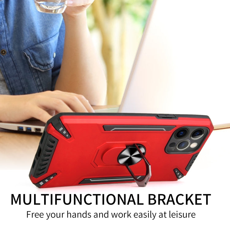 For iPhone 12 Pro Max PC + TPU Protective Case with 360 Degrees Rotatable Ring Holder