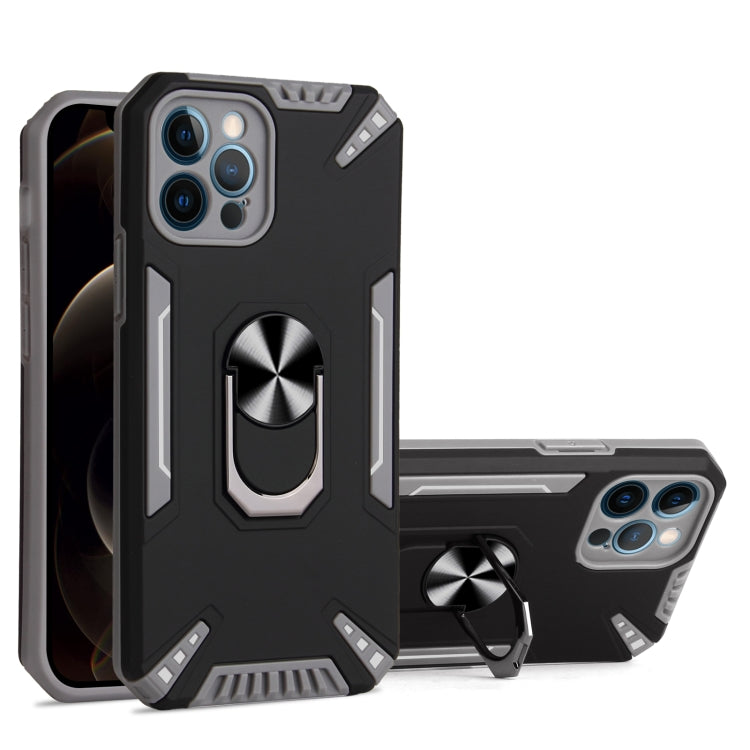 For iPhone 12 Pro PC + TPU Protective Case with 360 Degrees Rotatable Ring Holder