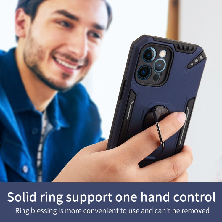 For iPhone 12 Pro PC + TPU Protective Case with 360 Degrees Rotatable Ring Holder
