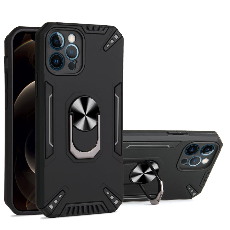 For iPhone 12 Pro PC + TPU Protective Case with 360 Degrees Rotatable Ring Holder