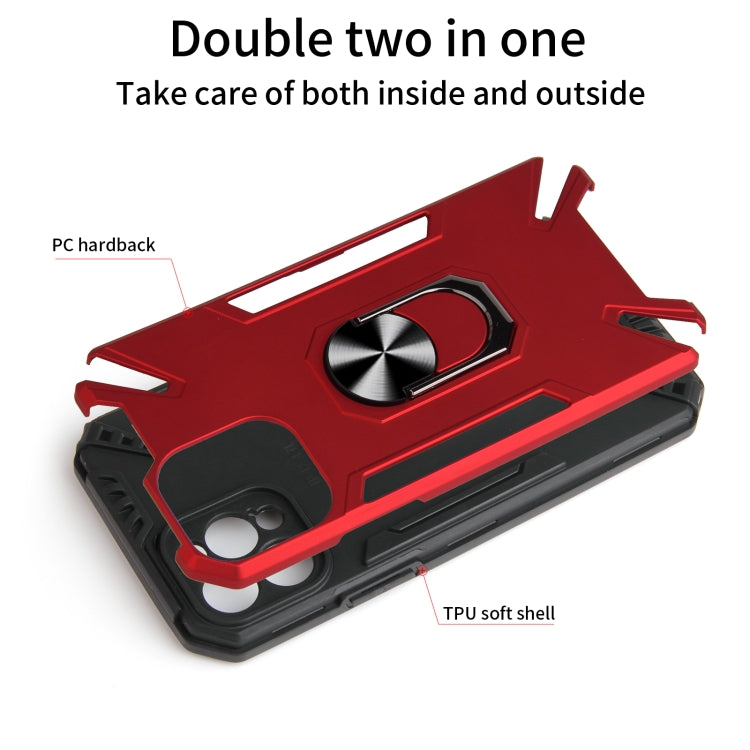 For iPhone 12 Pro PC + TPU Protective Case with 360 Degrees Rotatable Ring Holder