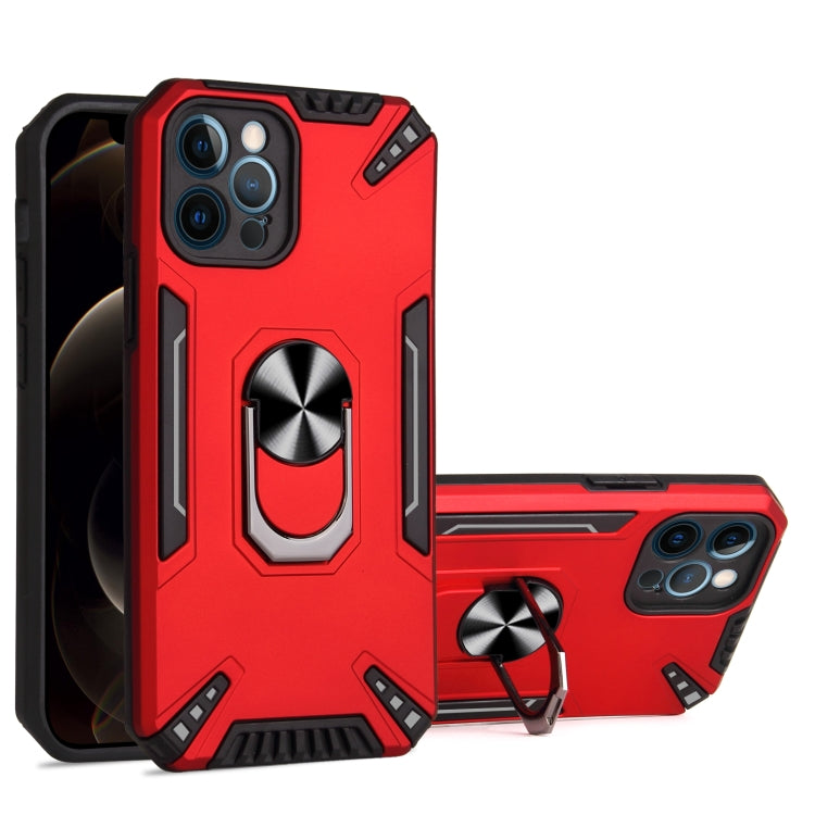 For iPhone 12 Pro PC + TPU Protective Case with 360 Degrees Rotatable Ring Holder