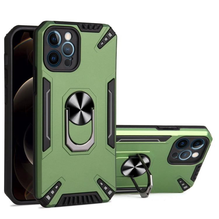For iPhone 12 Pro PC + TPU Protective Case with 360 Degrees Rotatable Ring Holder