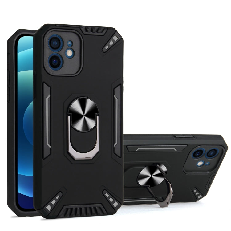 For iPhone 12 PC + TPU Protective Case with 360 Degrees Rotatable Ring Holder