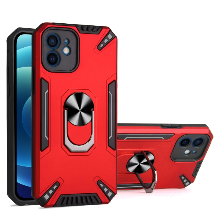 For iPhone 12 PC + TPU Protective Case with 360 Degrees Rotatable Ring Holder