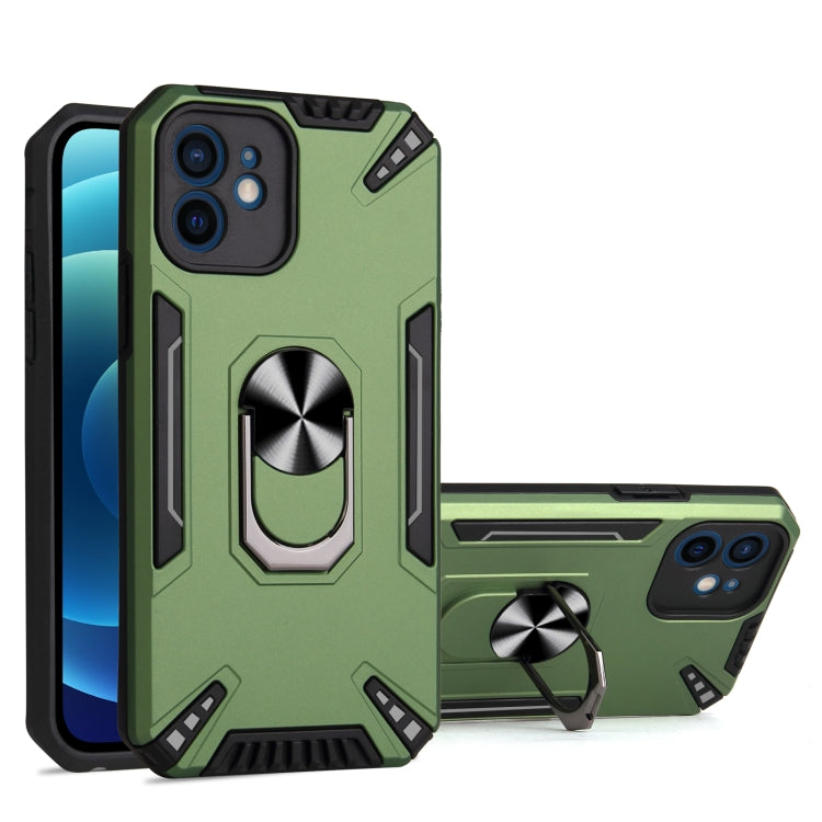 For iPhone 12 PC + TPU Protective Case with 360 Degrees Rotatable Ring Holder