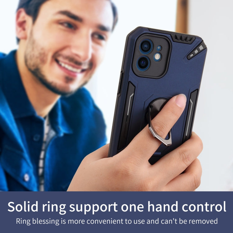 For iPhone 12 PC + TPU Protective Case with 360 Degrees Rotatable Ring Holder