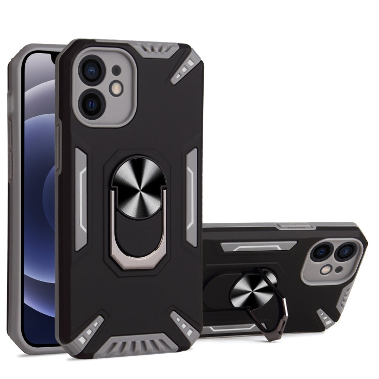 For iPhone 12 mini PC + TPU Protective Case with 360 Degrees Rotatable Ring Holder
