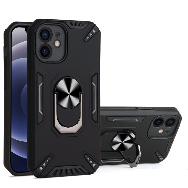 For iPhone 12 mini PC + TPU Protective Case with 360 Degrees Rotatable Ring Holder