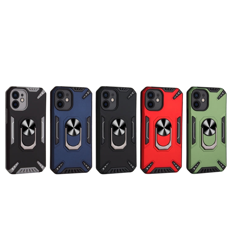 For iPhone 12 mini PC + TPU Protective Case with 360 Degrees Rotatable Ring Holder