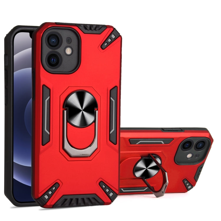 For iPhone 12 mini PC + TPU Protective Case with 360 Degrees Rotatable Ring Holder