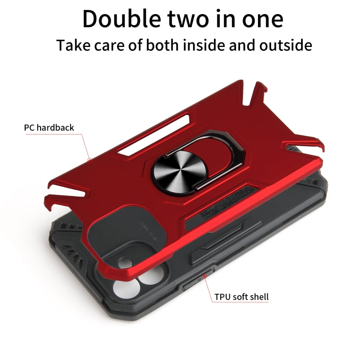 For iPhone 12 mini PC + TPU Protective Case with 360 Degrees Rotatable Ring Holder