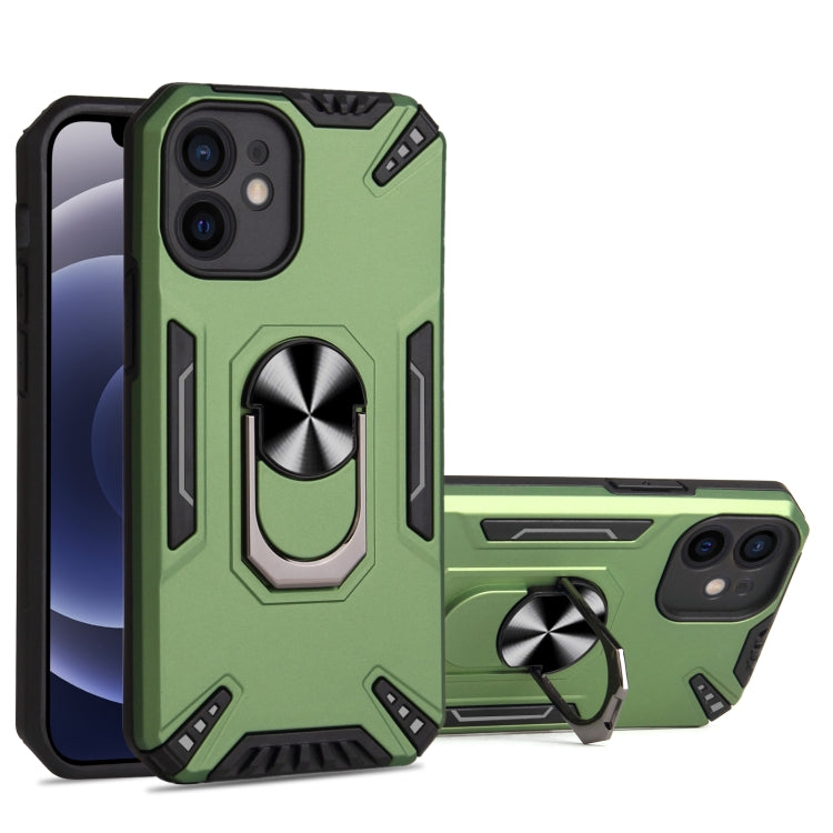 For iPhone 12 mini PC + TPU Protective Case with 360 Degrees Rotatable Ring Holder