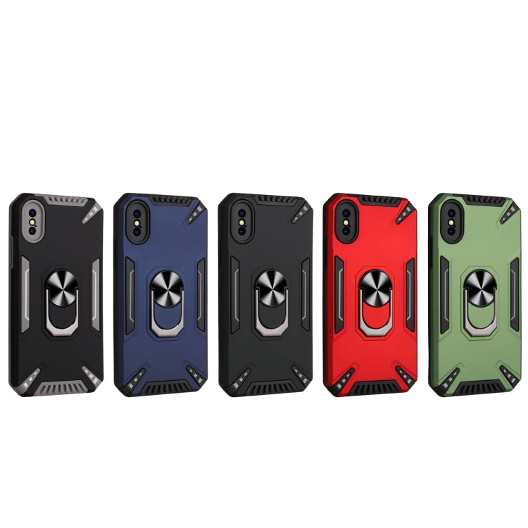 For iPhone X / XS PC + TPU Protective Case with 360 Degrees Rotatable Ring Holder