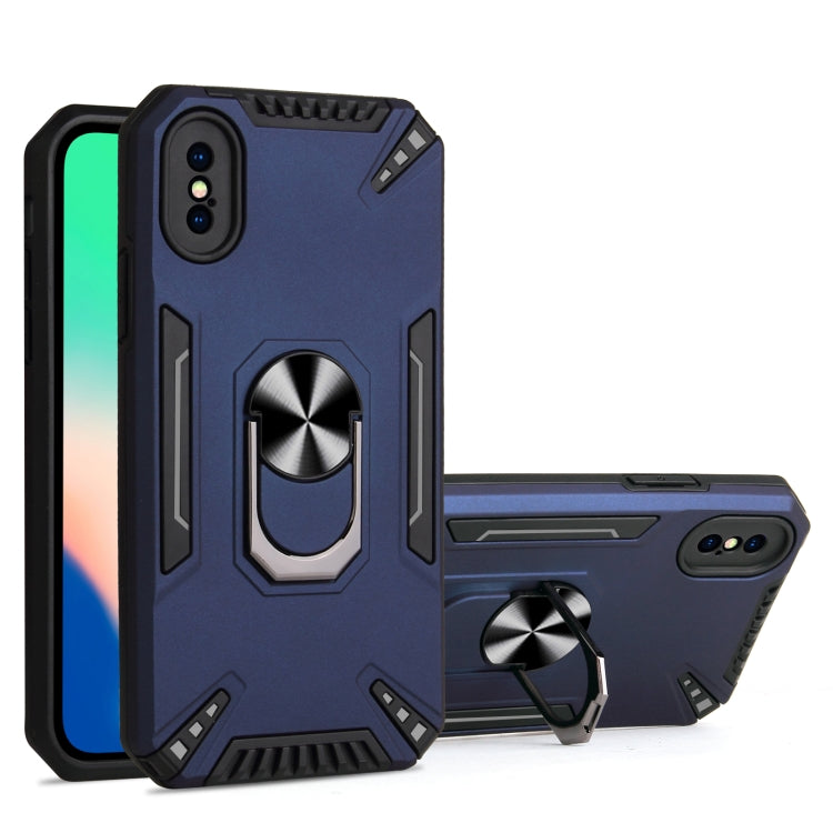 For iPhone X / XS PC + TPU Protective Case with 360 Degrees Rotatable Ring Holder