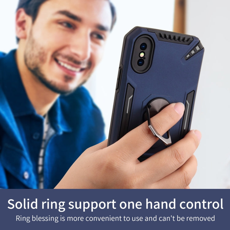 For iPhone X / XS PC + TPU Protective Case with 360 Degrees Rotatable Ring Holder