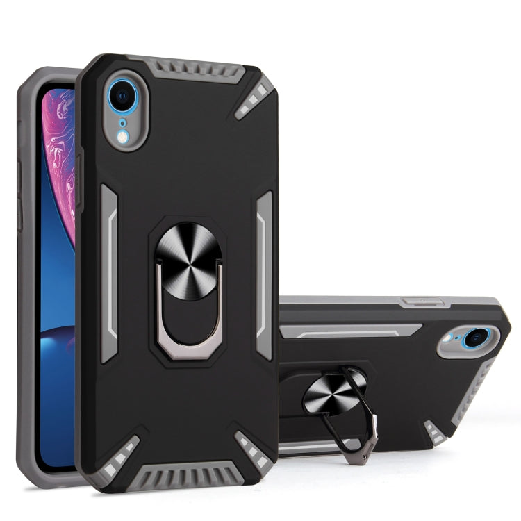 For iPhone XR PC + TPU Protective Case with 360 Degrees Rotatable Ring Holder