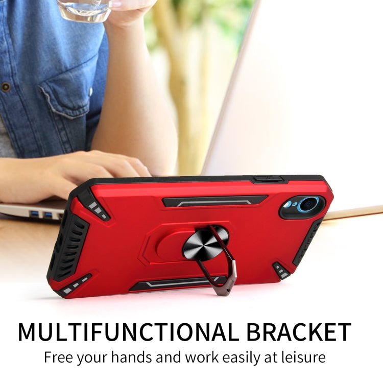 For iPhone XR PC + TPU Protective Case with 360 Degrees Rotatable Ring Holder