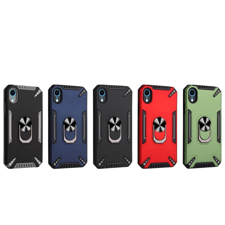 For iPhone XR PC + TPU Protective Case with 360 Degrees Rotatable Ring Holder